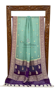 Pure Georgette Banarasi Saree Water zari - The Handlooms