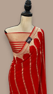 Pure Khaddi Georgette Handloom Banarasi Saree - The Handlooms