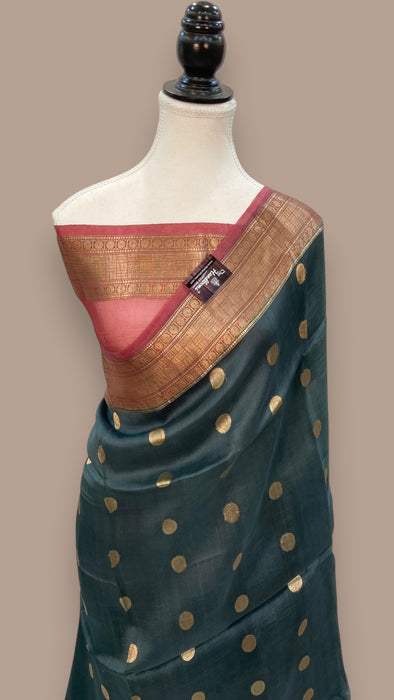 Pure Kora Handloom Banarasi Saree