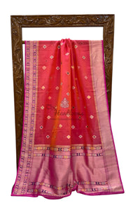 Pure Kora Handloom Banarasi All Over Kadua Motifs Saree - The Handlooms