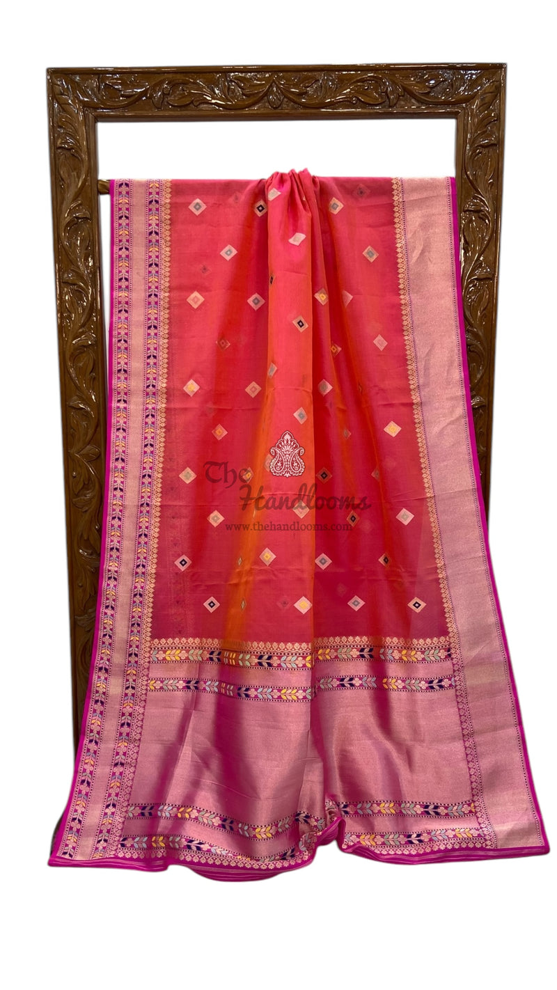 Pure Kora Handloom Banarasi All Over Kadua Motifs Saree - The Handlooms