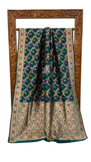 Pure Katan Silk Banarasi Handloom Saree - All over Jaal Work With Meenakari - The Handlooms