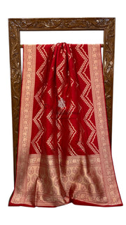 Pure Katan Silk Banarasi Handloom Saree - All over Jaal work - The Handlooms