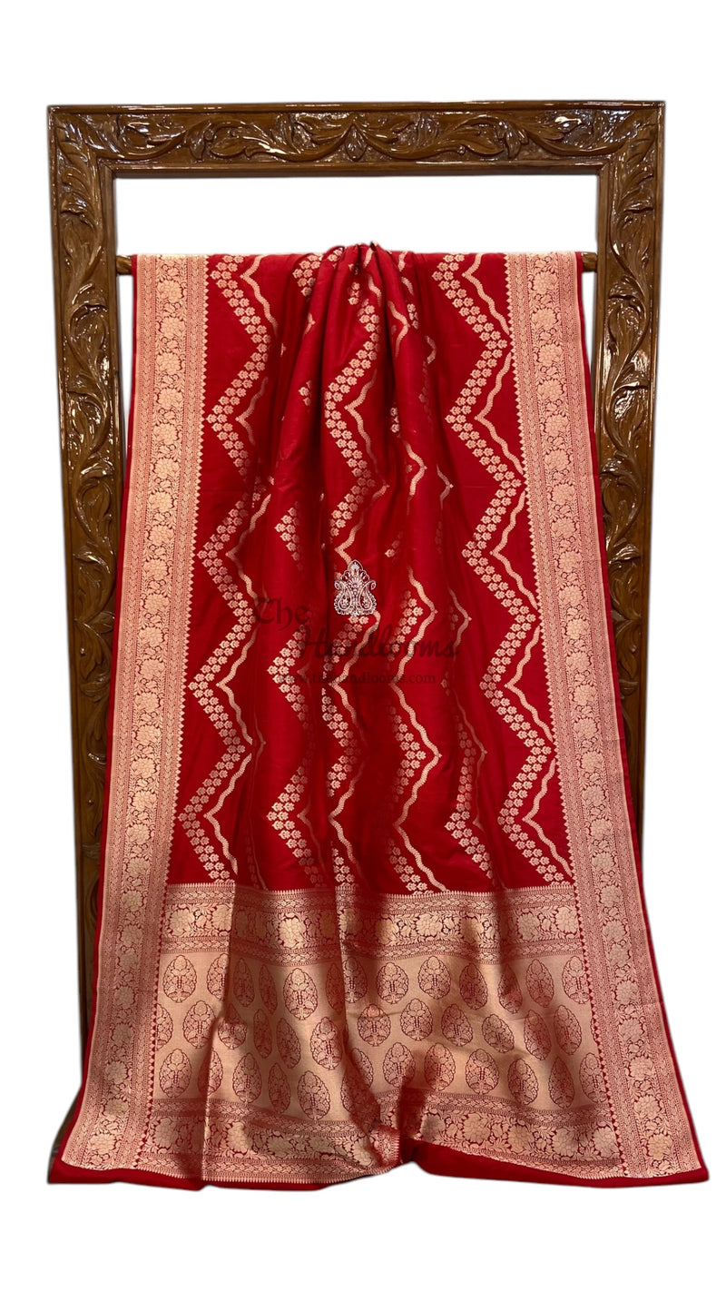 Pure Katan Silk Banarasi Handloom Saree - All over Jaal work - The Handlooms
