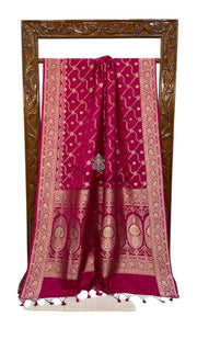 Pure Mushroo Silk Handloom Banarasi Saree - The Handlooms