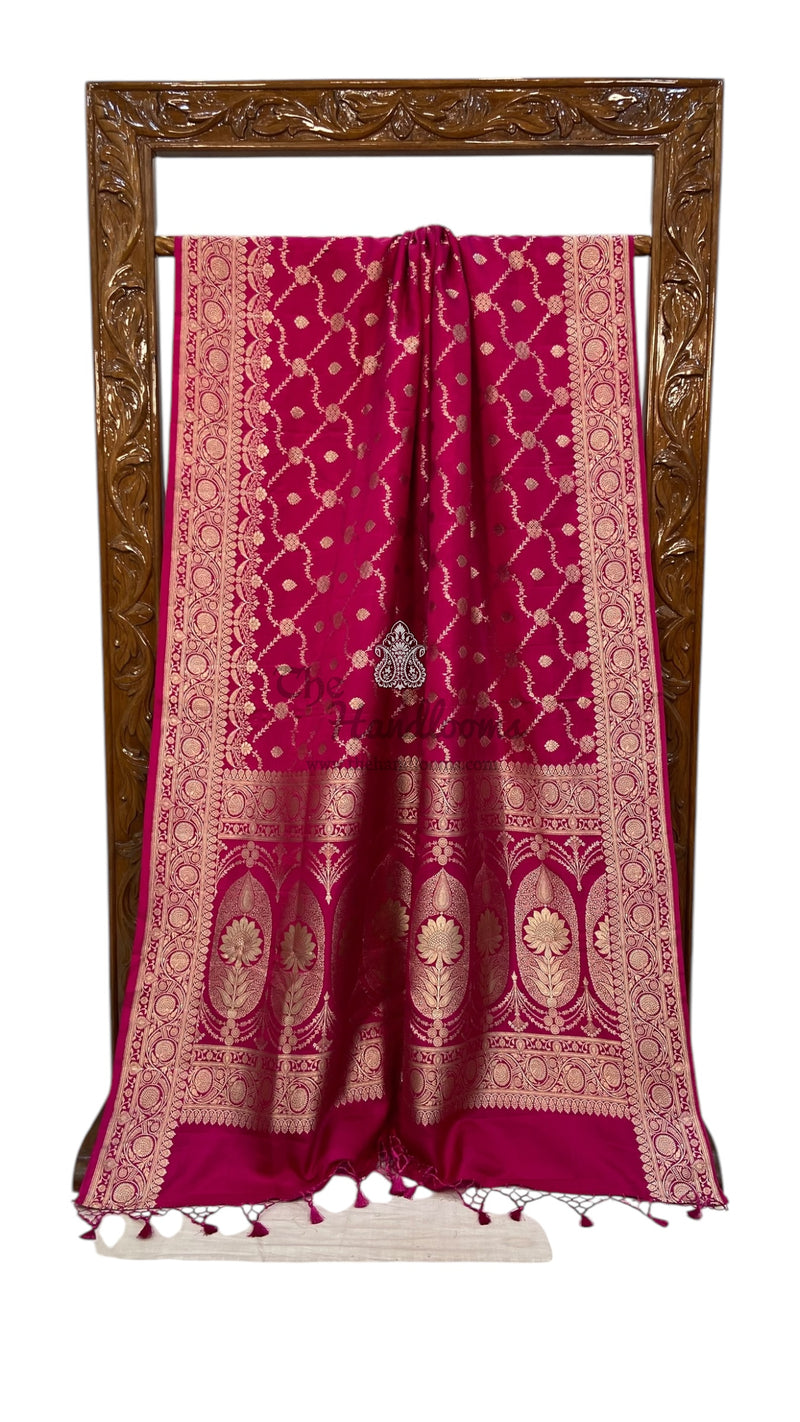 Pure Mushroo Silk Handloom Banarasi Saree - The Handlooms