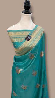 Pure Mushroo Silk Handloom Banarasi Saree - The Handlooms