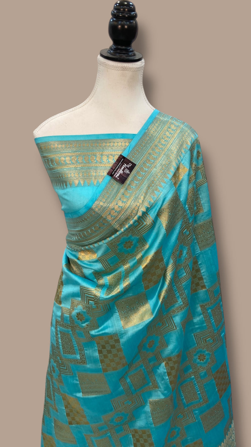 Pure Chiniya Silk Khaddi Handloom Banarasi Saree - The Handlooms