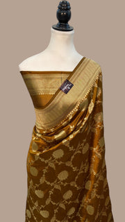 Pure Dupion Silk Banarasi Handloom Saree - The Handlooms