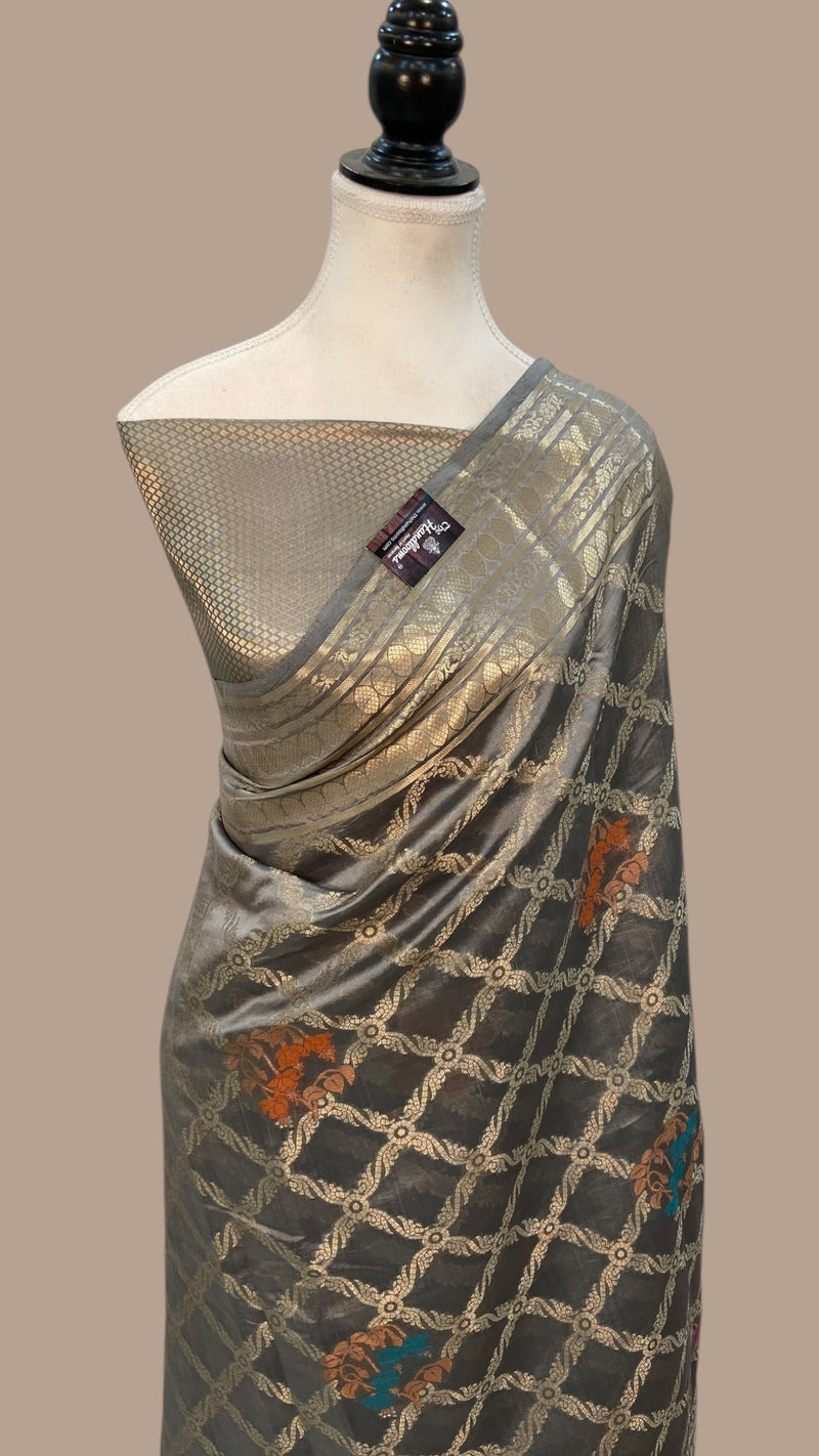 Pure Mango Silk Banarasi Handloom Saree - The Handlooms