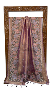 Pure Tissue Handloom Banarasi Saree With Chikankari - The Handlooms