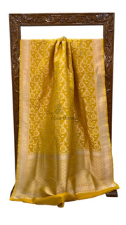 Pure Katan Silk Banarasi Handloom Saree - All Over Jaal Work - The Handlooms