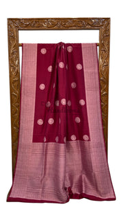 Pure Katan Silk Banarasi Handloom Saree - All over Kadua motifs - The Handlooms
