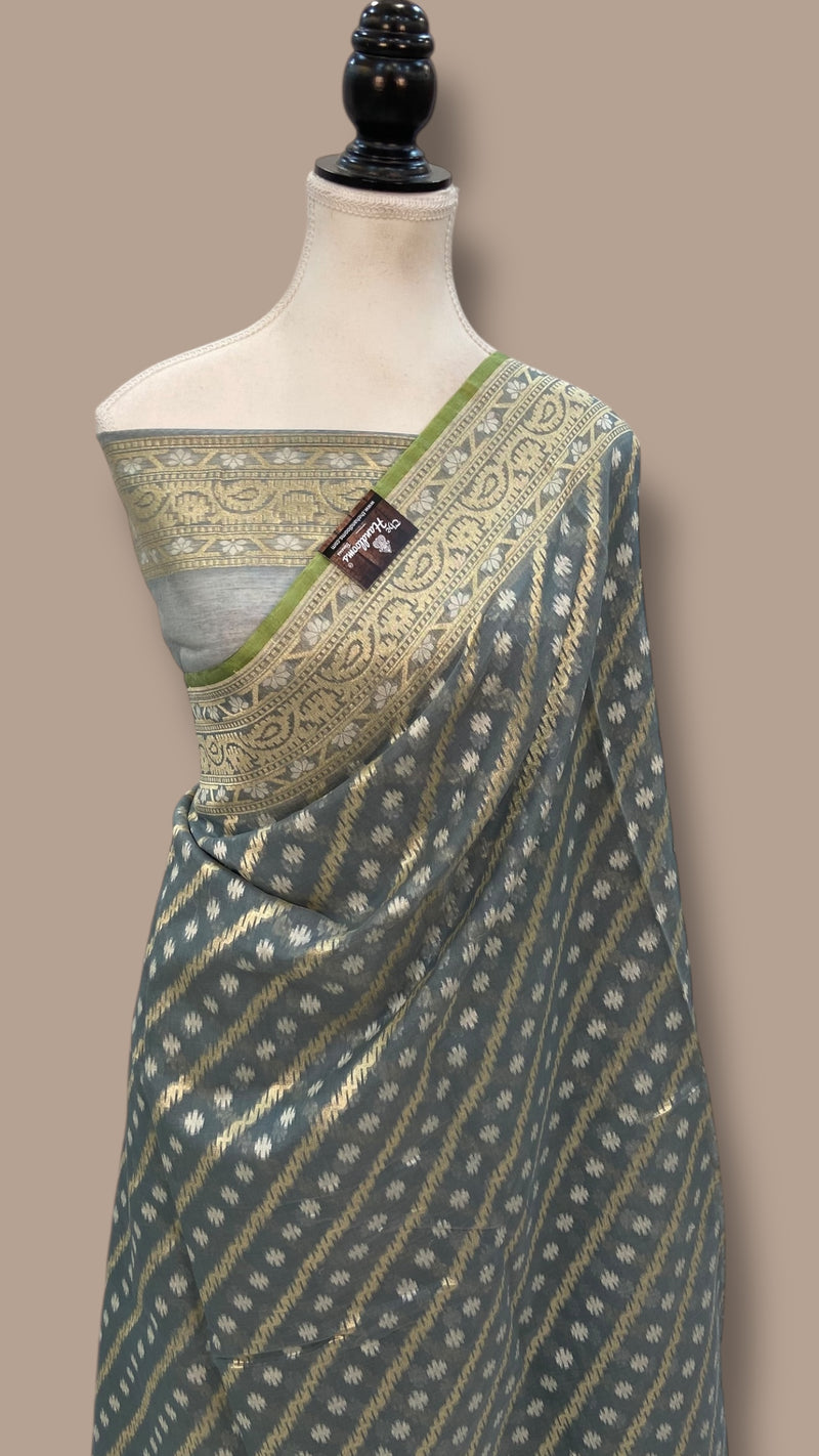 Pure Cotton Tissue Banarasi Handloom Saree - The Handlooms