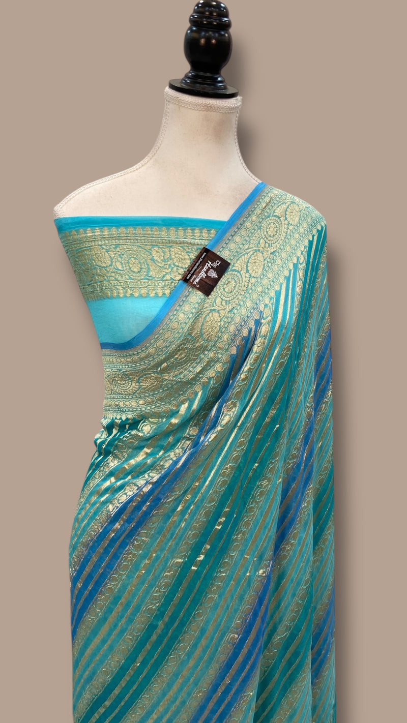 Khaddi Georgette Handloom Banarasi Saree - The Handlooms