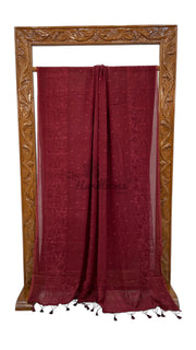 Pure Georgette Chikankari Handloom Banarasi Saree - The Handlooms