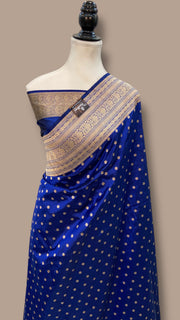 Pure Katan Silk Banarasi Handloom Saree - All over Jaal work - The Handlooms