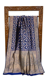 Pure Katan Silk Banarasi Handloom Saree - All Over Sona Roopa Jaal Work - The Handlooms