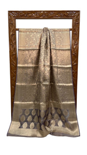 Pure Kora Tissue Tanchui Handloom Banarasi Saree - The Handlooms