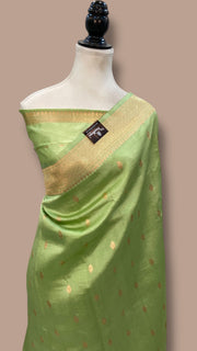 Pure Katan Silk Banarasi Handloom Saree - All over Kadua motifs - The Handlooms