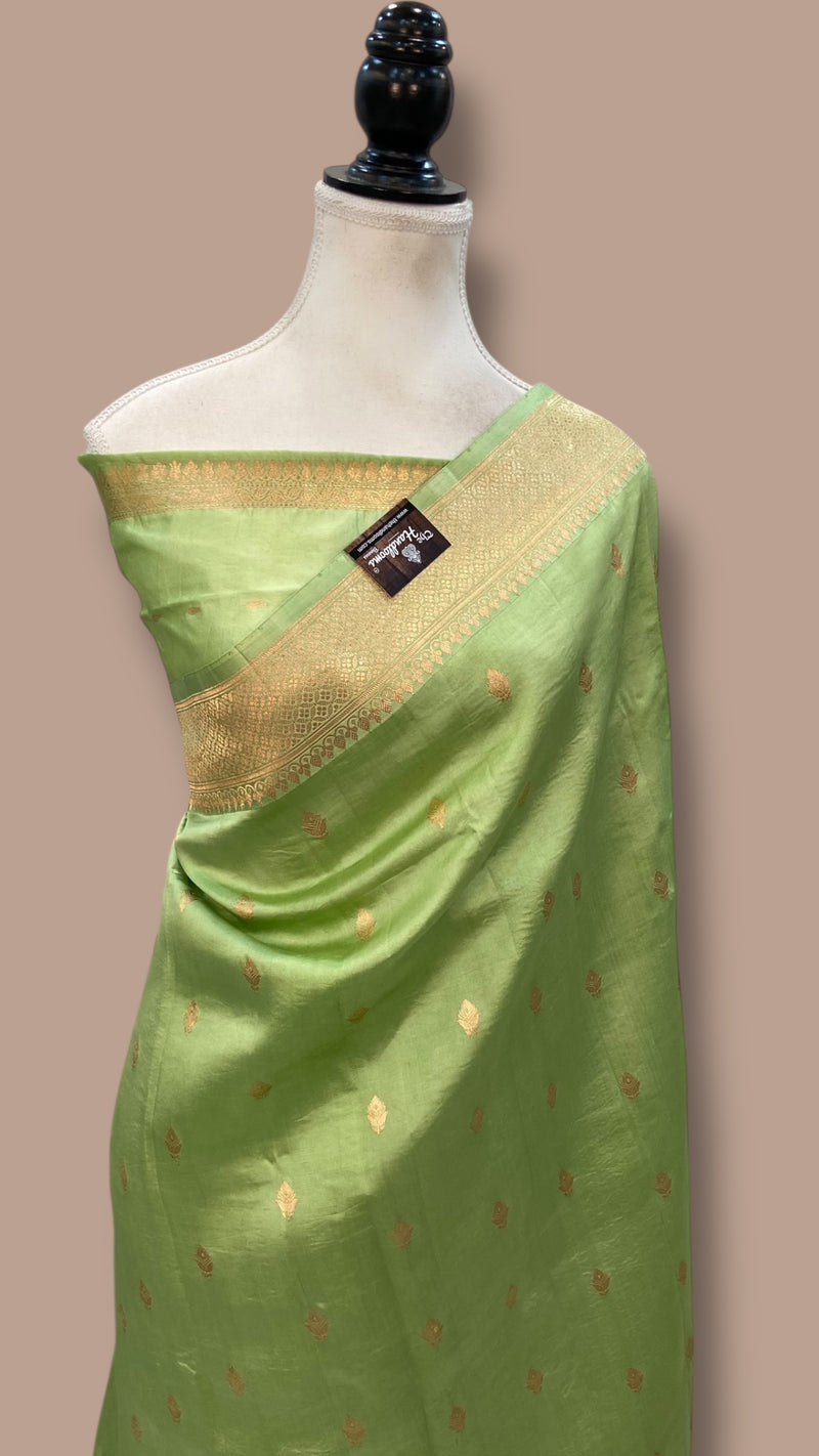 Pure Katan Silk Banarasi Handloom Saree - All over Kadua motifs - The Handlooms