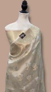 Pure Kora Handloom Banarasi Saree - The Handlooms