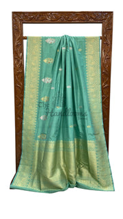 Pure Katan Silk Banarasi Handloom Saree - All over Kadua motifs With Meenakari - The Handlooms
