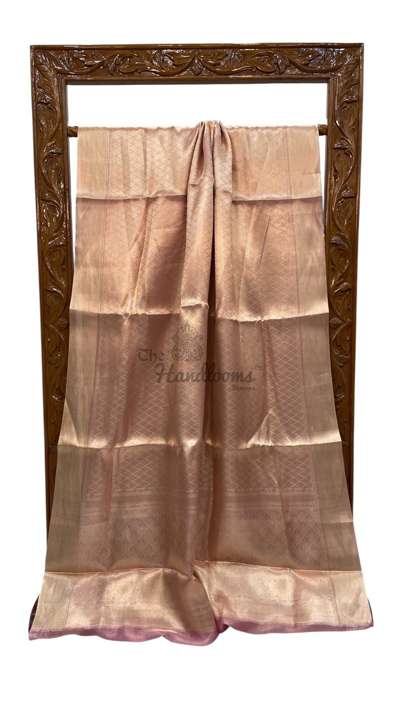 Pure Kora Tissue Tanchui Handloom Banarasi Saree - The Handlooms