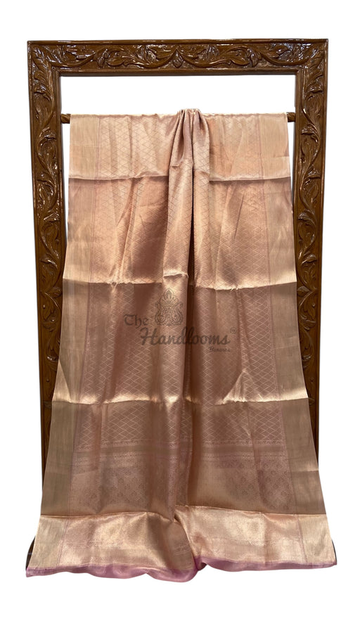 Pure Kora Tissue Tanchui Handloom Banarasi Saree - The Handlooms