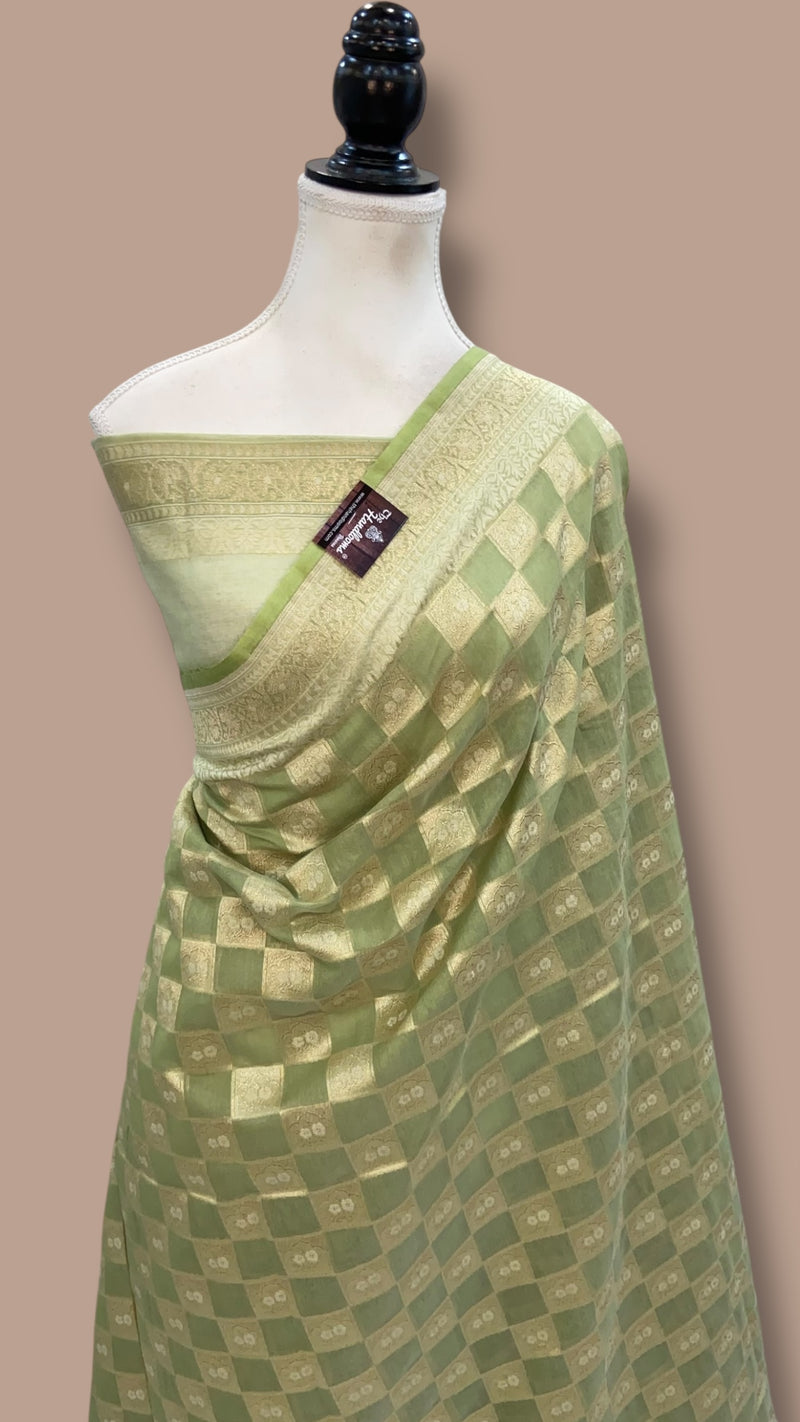 Pure Cotton Banarasi Handloom Saree - The Handlooms