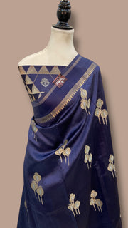 Pure Mango Silk Banarasi Handloom Saree - The Handlooms