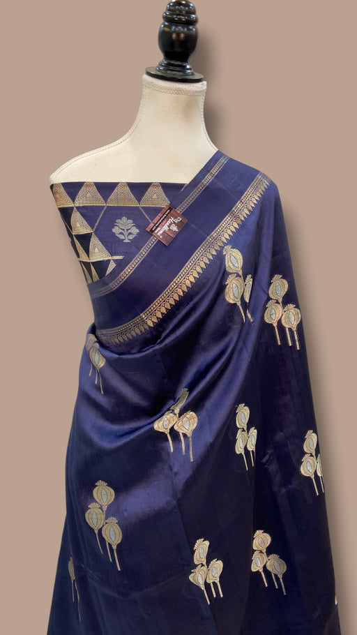 Pure Mango Silk Banarasi Handloom Saree - The Handlooms