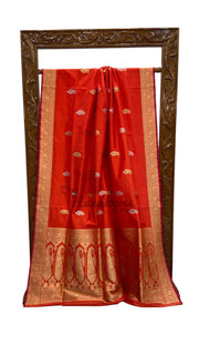 Pure Katan Silk Banarasi Handloom Saree - All Over Sona Roopa Kafua Motifs - The Handlooms