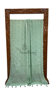 Pure Georgette Handloom Banarasi Saree with Siroski Stone Work - The Handlooms