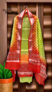 Pure Cotton Banarasi Dress material - The Handlooms
