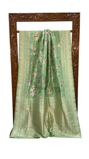 Ektara Pure Katan Silk Banarasi Handloom Saree - All Over Kadiyal Jaal Work - The Handlooms