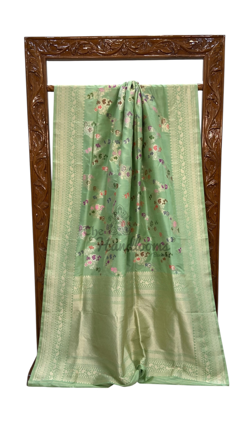 Ektara Pure Katan Silk Banarasi Handloom Saree - All Over Kadiyal Jaal Work - The Handlooms