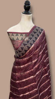 Pure Tussar Silk Handloom Banarasi Saree - The Handlooms