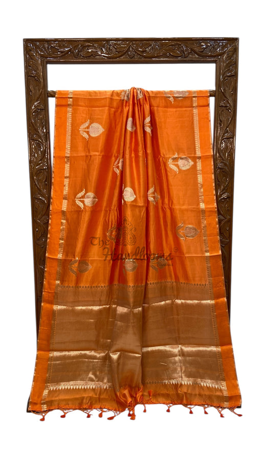 Pure Mango Silk Banarasi Handloom Saree - The Handlooms