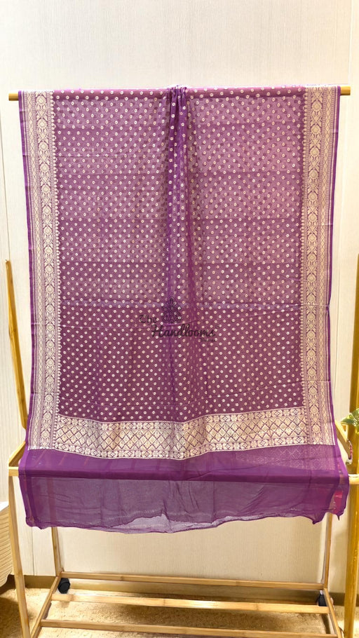 Pure Khaddi Georgette Handloom Dupatta - The Handlooms
