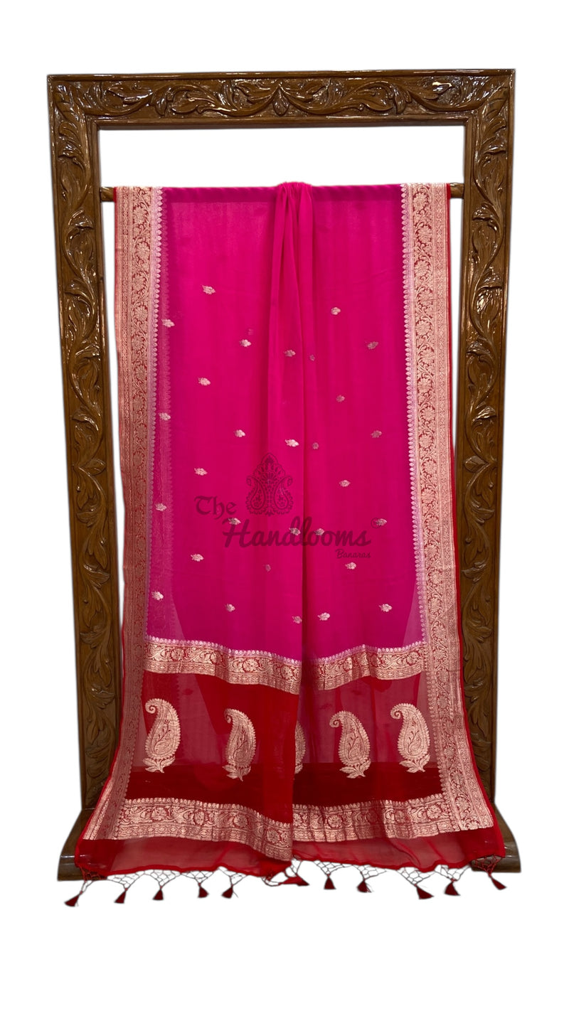 Pure Georgette Handloom Banarasi Saree - The Handlooms