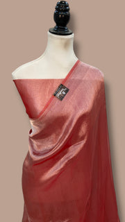 Pure Kora Handloom Banarasi Saree - Plain - The Handlooms