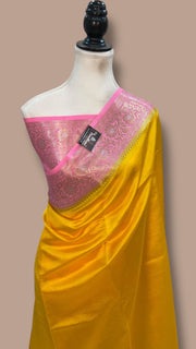 Pure Mango Silk Banarasi Handloom Saree - The Handlooms