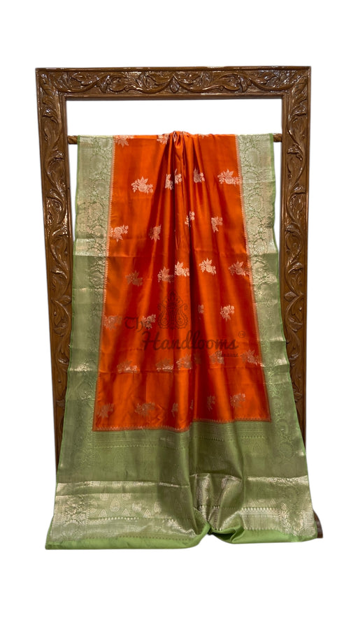 Pure Chiniya Silk Khaddi Handloom Banarasi Saree - The Handlooms