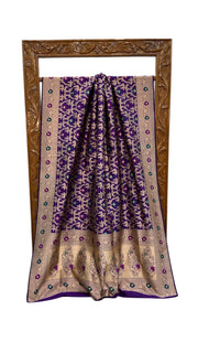 Pure Katan Silk Banarasi Handloom Saree - All over Jaal Work With Meenakari - The Handlooms