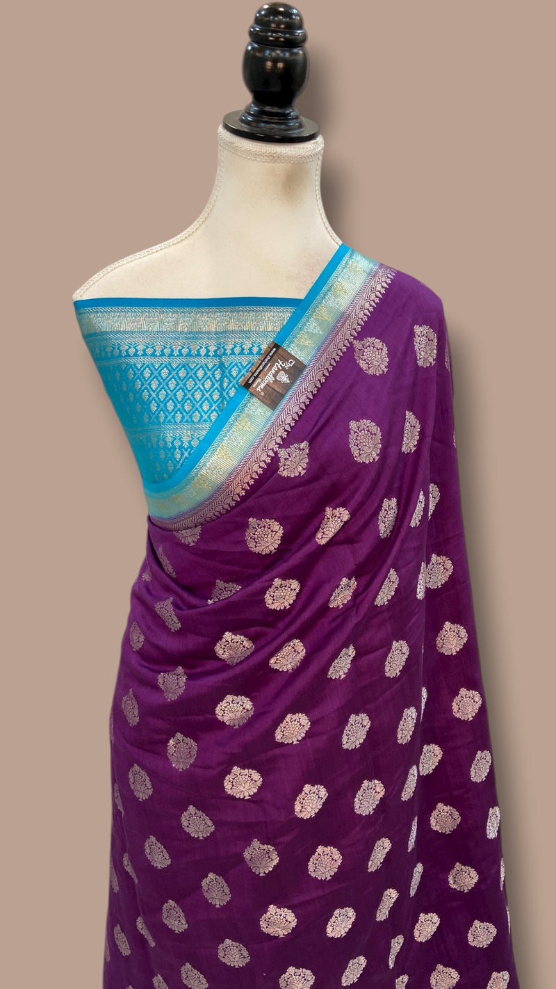 Pure Chiniya Silk Handloom Banarasi Saree - The Handlooms