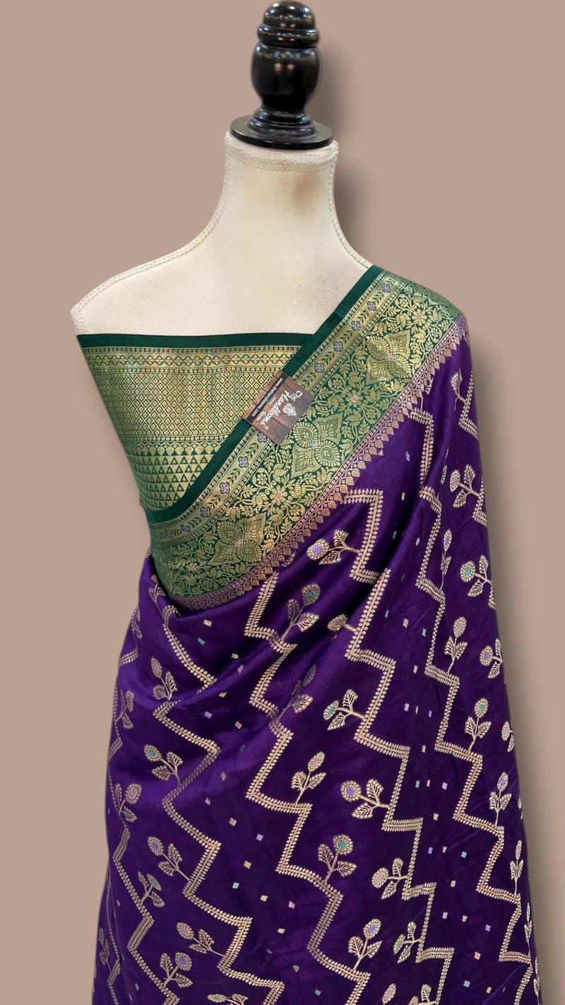 Pure Chiniya Silk Handloom Banarasi Saree - The Handlooms