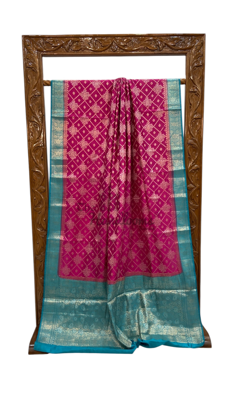 Pure Chiniya Silk Handloom Banarasi Saree - The Handlooms