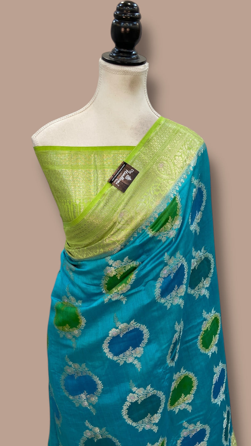Pure Chiniya Silk Handloom Banarasi Saree - The Handlooms