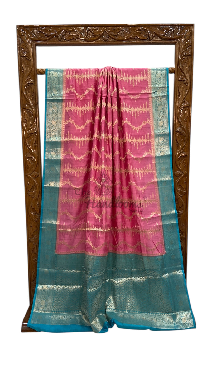 Pure Chiniya Silk Handloom Banarasi Saree - The Handlooms